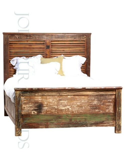 Chunky Bed in Reclaimed Wood | Bed Furniture Manufacturers