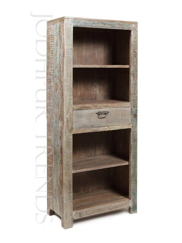 Bookcase Indian Furniture From India, Reclaimed Wood Bookcase With Drawers