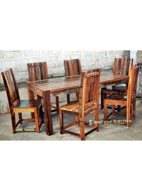 Reclaimed Six Seater Dining Set | Restaurant Dining Sets
