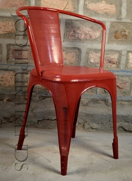Red Dining Chair in Perforated Back | High Quality Restaurant Chairs