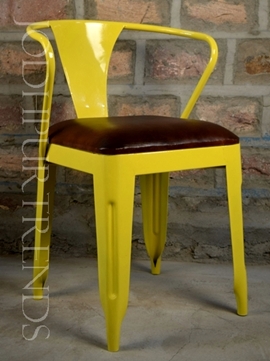 Leather Dining Chair in Yellow | Buy Hospitality Chairs