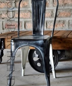 Black Distress Tolix Chair | Pub Bar Furniture