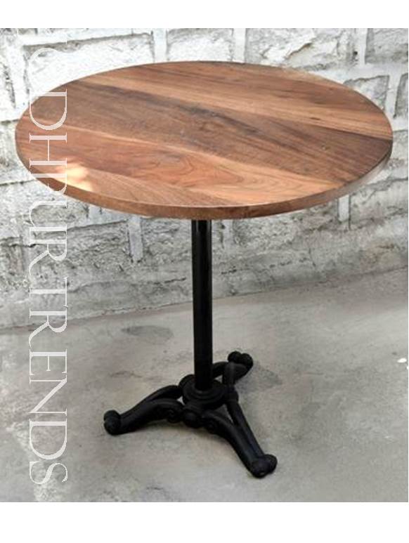Round Cast Iron Bar Table | Industrial Vintage Furniture