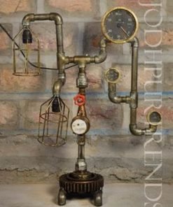 Commercial Water Meter Lamp | Industrial Metal Pipe Furniture