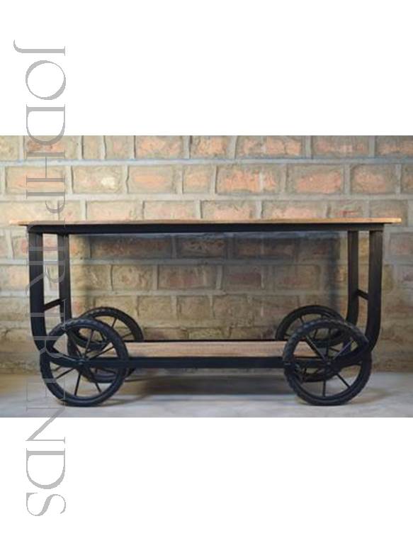 F&B Cart with Wheels | Industrial Furniture Shelf