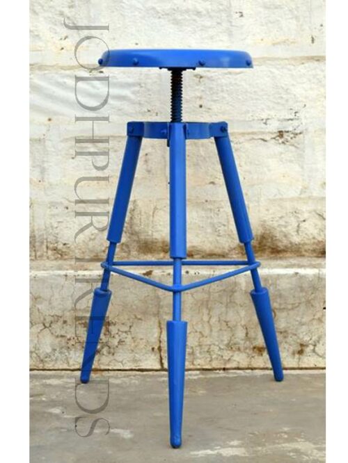 French Bistro Barstool in Blue | Restaurant Stools