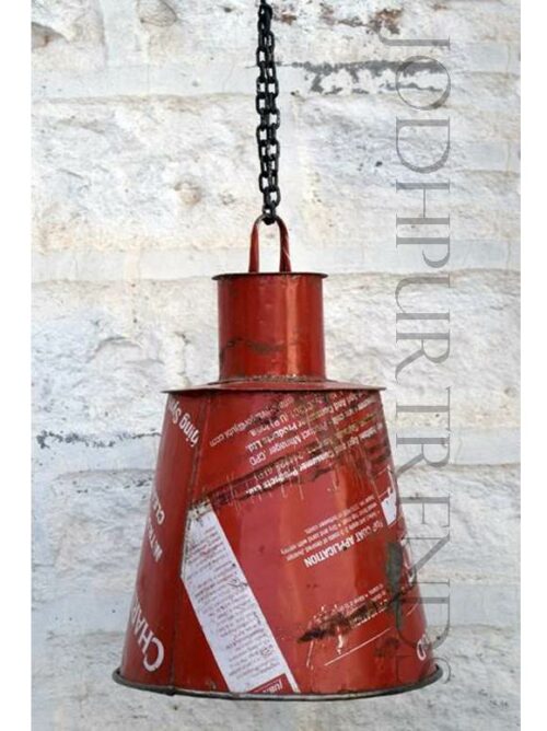 Rustic Hanging Lamp in Red | Rustic Lamps & Lights