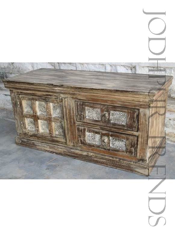 Entertainment Unit in Reclaimed wWood | India Furniture Tv Cabinets