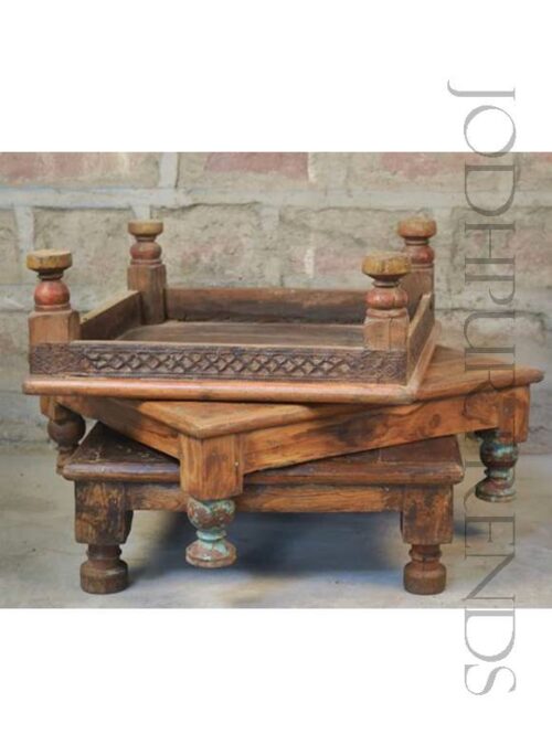 Antique Bajot Floor Seats | Indian Ethnic Furniture