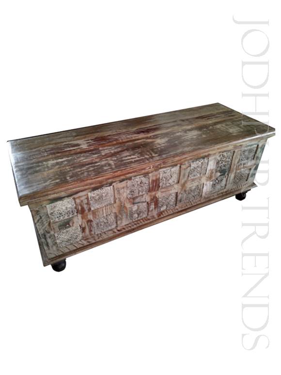 Reclaimed Wood Steamer Trunk | Furniture Imports India