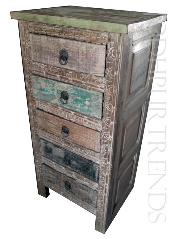 5 Drawer Boho-Style Dresser | Indian Furniture