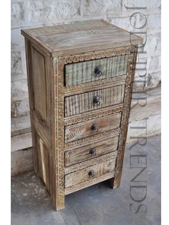 Bedside in Reclaimed Wood | Quality Antique Reproduction Furniture