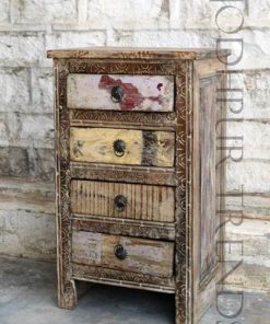 Nightstand in Reclaimed Wood | Antique Reproduction Furniture Suppliers