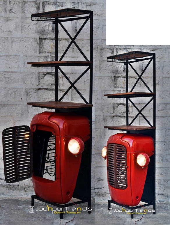 tractor wine cabinet , tuktuk wine cabinet, Automobile Furniture )