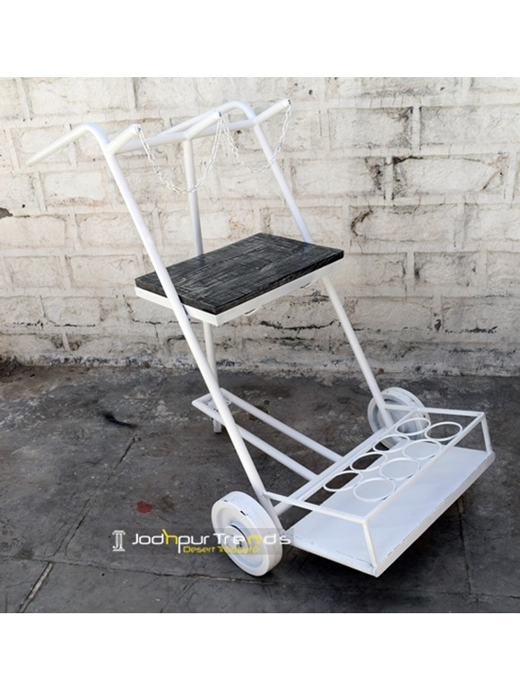 Ethnic Indian Cart in White | India Furniture Manufacturers