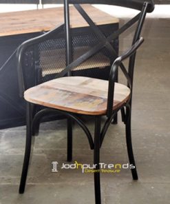 Cross Back Dining Armchair | Cafeteria Furniture Online