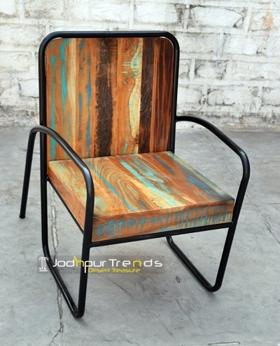 Cafe Chair in Reclaimed Wood | Cafe Furniture India