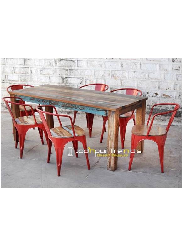 Furniture For Restaurant India, Raw Wood Dining Table India