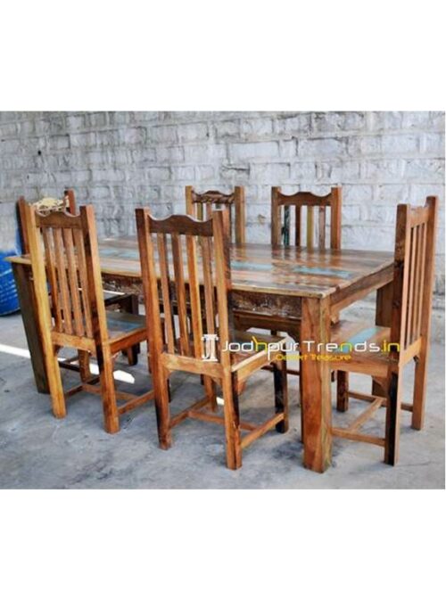 Retro Dining Set, Reclaimed Restaurant Furniture , Rustic Wood Restaurant Tables
