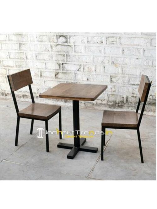 Cafe Set Wooden Restaurant Set Restaurant Table Chairs Furniture (2)