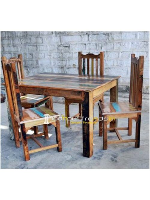 Reclaimed Table Set, Recycled Table Set, Reclaimed Wood Furniture From India