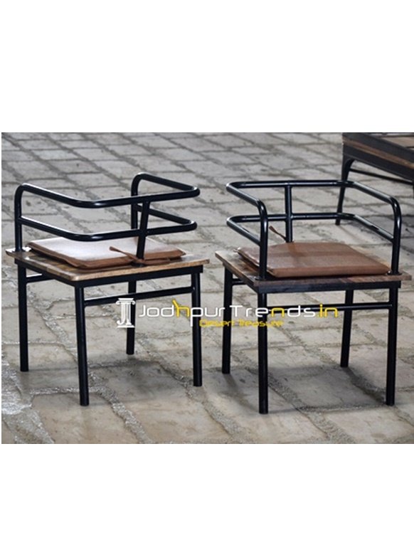 Pipe Wooden Chair | Canteen Furniture