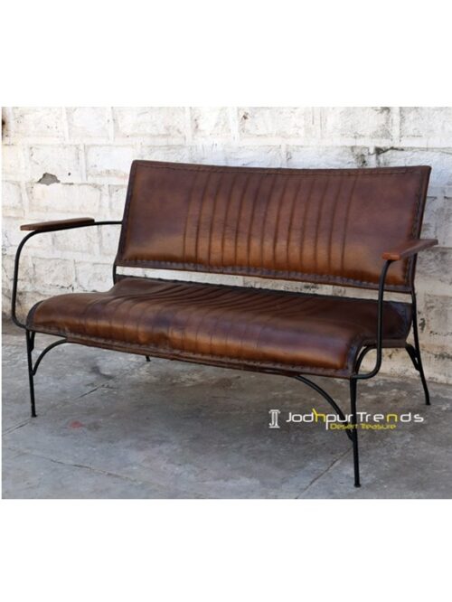 Genuine Leather Industrial Bench
