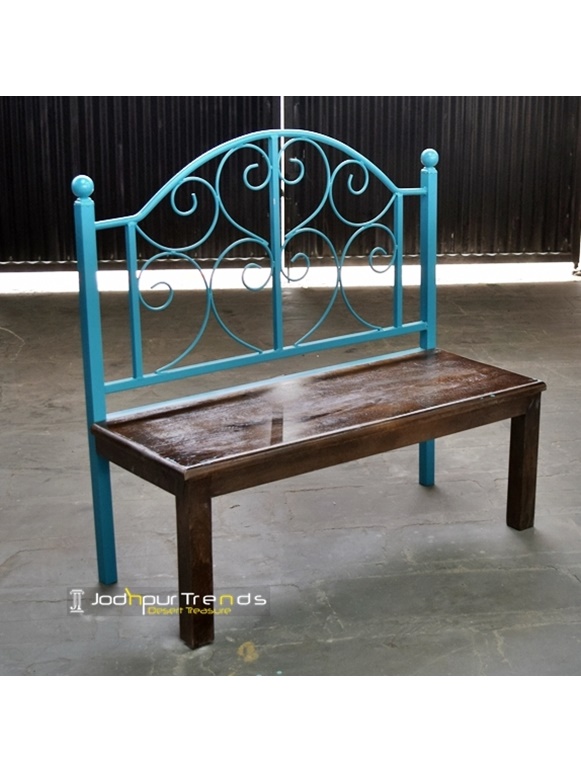 Iron Wood Bench Contemporary Furniture India