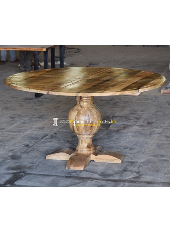 Pedestal Round Table Wooden Dining Furniture
