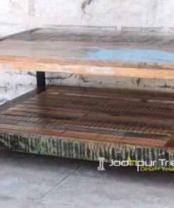 Old Distress Wood MS Iron Coffee Table Furniture