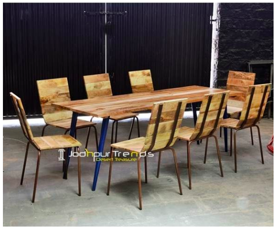 Industrial Natural Seater Table Set
