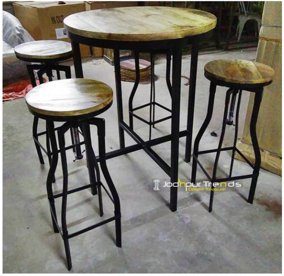 Industrial Round Bar table