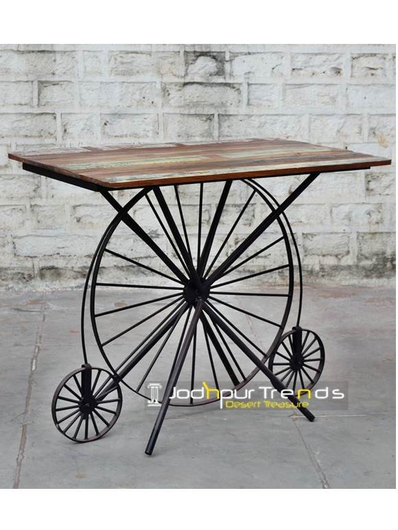 Industrial Wheel Bar Table Funky Furniture