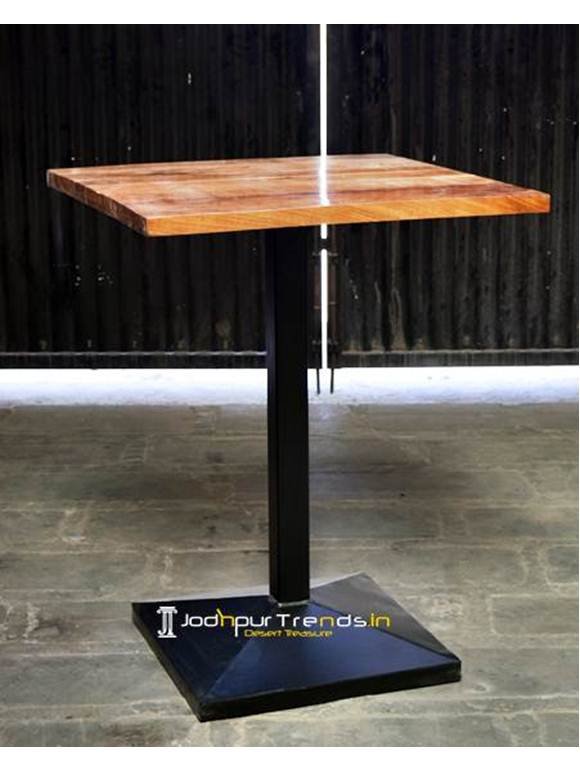 Solid Wood Modern Industrial Bar Table