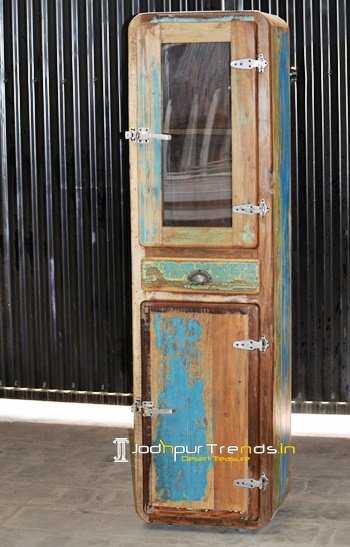 Glass Door Jodhpur Handicraft Design Storage Rack