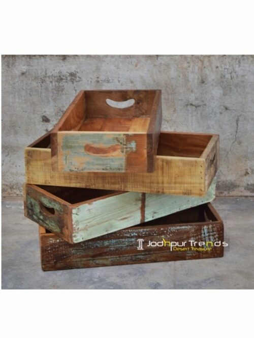Reclaimed Solid Wood Restaurant Tray Design