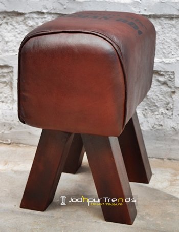 Leather Designer Handcrafted Foot Stool Furniture