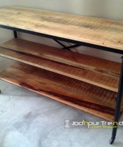 Mango Aara Finish Industrial Console Table Furniture