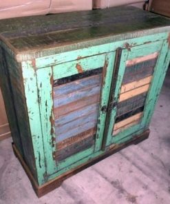 Green Distress Old Wood Small Cabinet Furniture