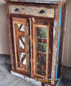 Hand Crafted Indian Artisan Long Cabinet Furniture