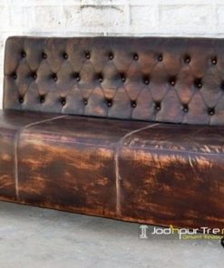 Genuine Jodhpur Manufacture Leather Restaurant Sofa