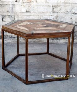 Rustic Finish Reclaimed Wood Center Table Furniture