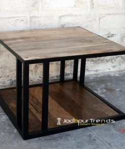 Metal Design Solid Wood Cafe Table Furniture