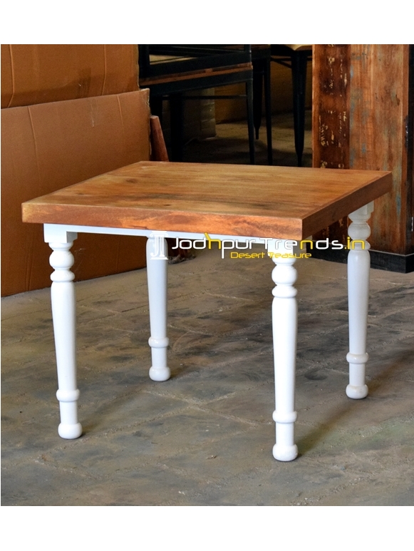 Duel Tone Modern Design Solid Wood Folding Table