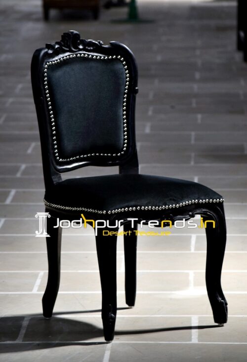 French Design Inspire Black Finish Royal Chair