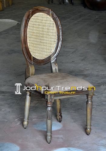 French Design Inspire Natural Cane Back Chair