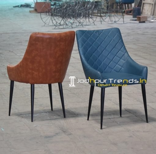 Metal Leatherite Designer Fine Dine Restaurant Chair Jodhpur Trends
