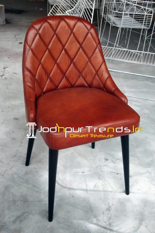 Modern Design Leather Upholstered Fine Dine Chair