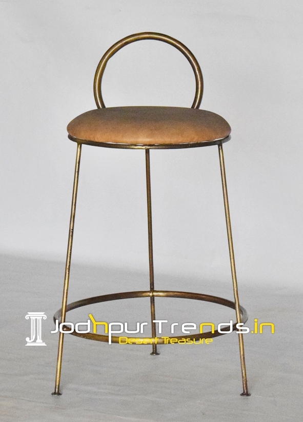 Brass Antique Simple Industrial Bar Chair Design