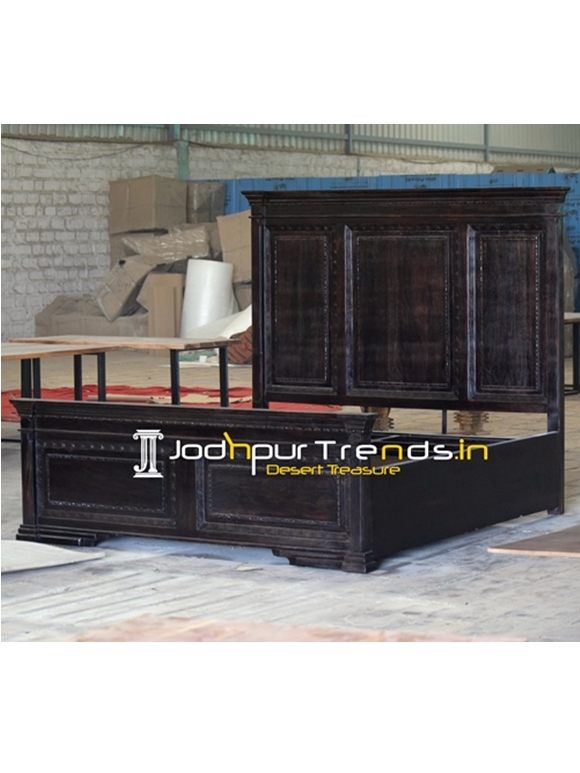 Ethnic Carved Maharaja Design Solid Wood Bed